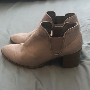 Like New Suede Heeled Chelsea Boots